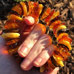 Chunky Multicolor Baltic Amber Bracelet